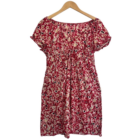 Dresses & Skirts - Floral Short Sleeve Cinched Mini Dress Size 10
